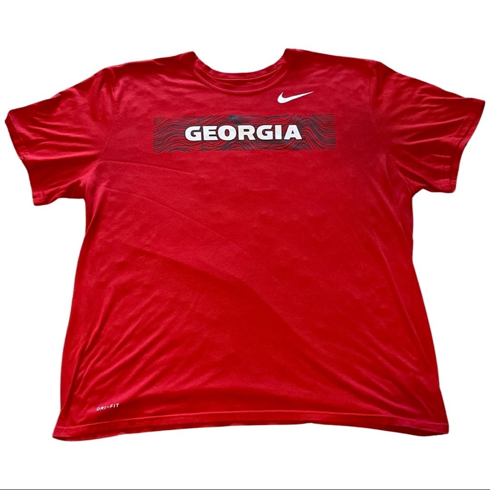 Men's Nike Red Georgia Bulldogs Dri-Fit Performance T-Shirt 3XL